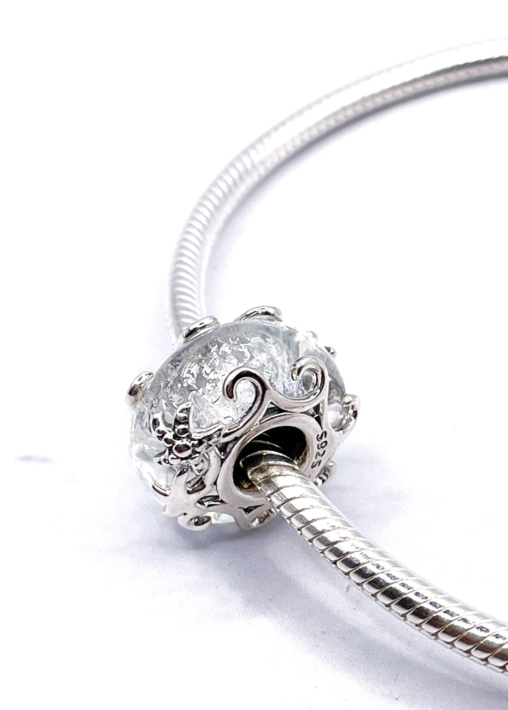 Charm Murano marino transparente