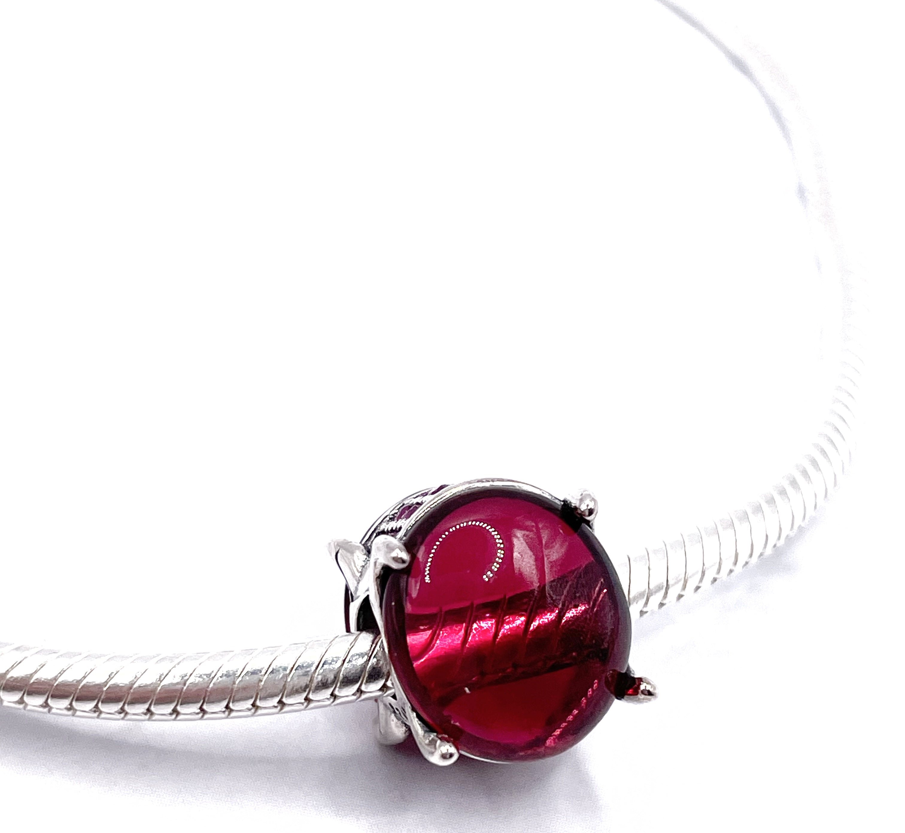 Charm Cabujón ovalado rosa fucsia