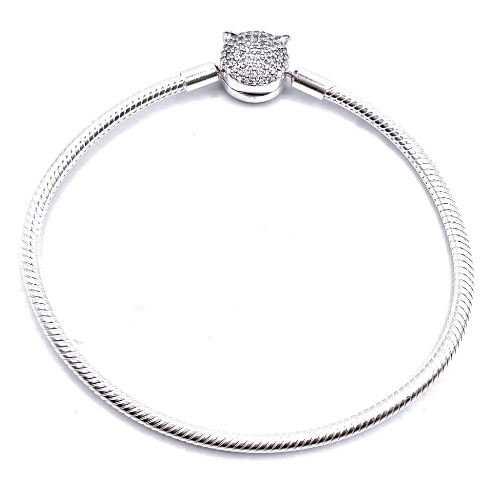 Pulsera flexible broche cabeza de gatito