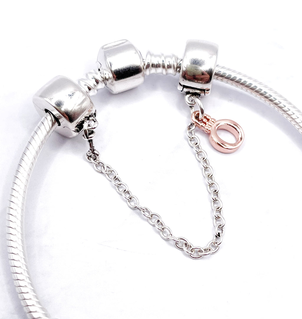 Cadena de seguridad de logo Ö en rose gold