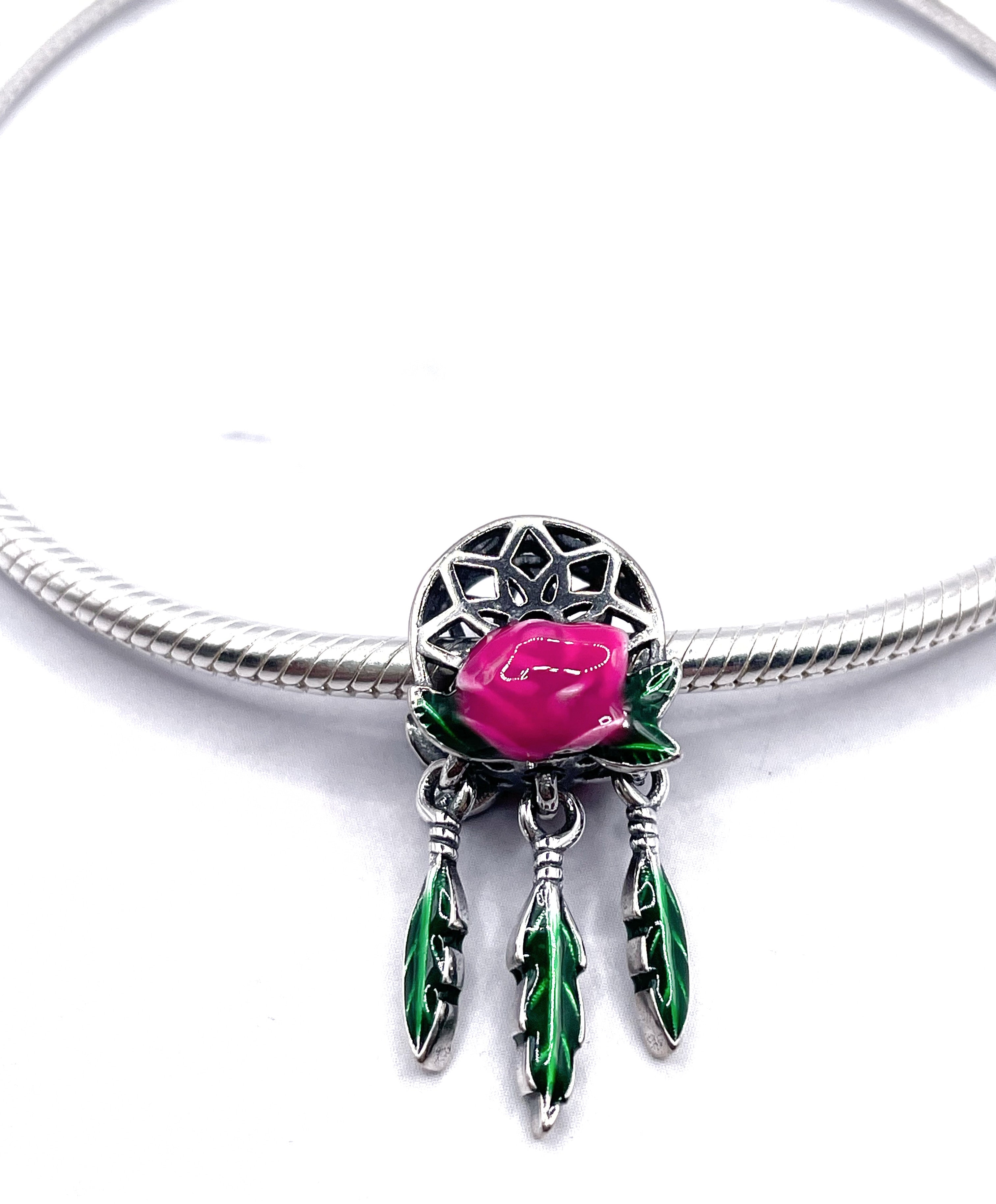 Charm Atrapasueños rosa fucsia