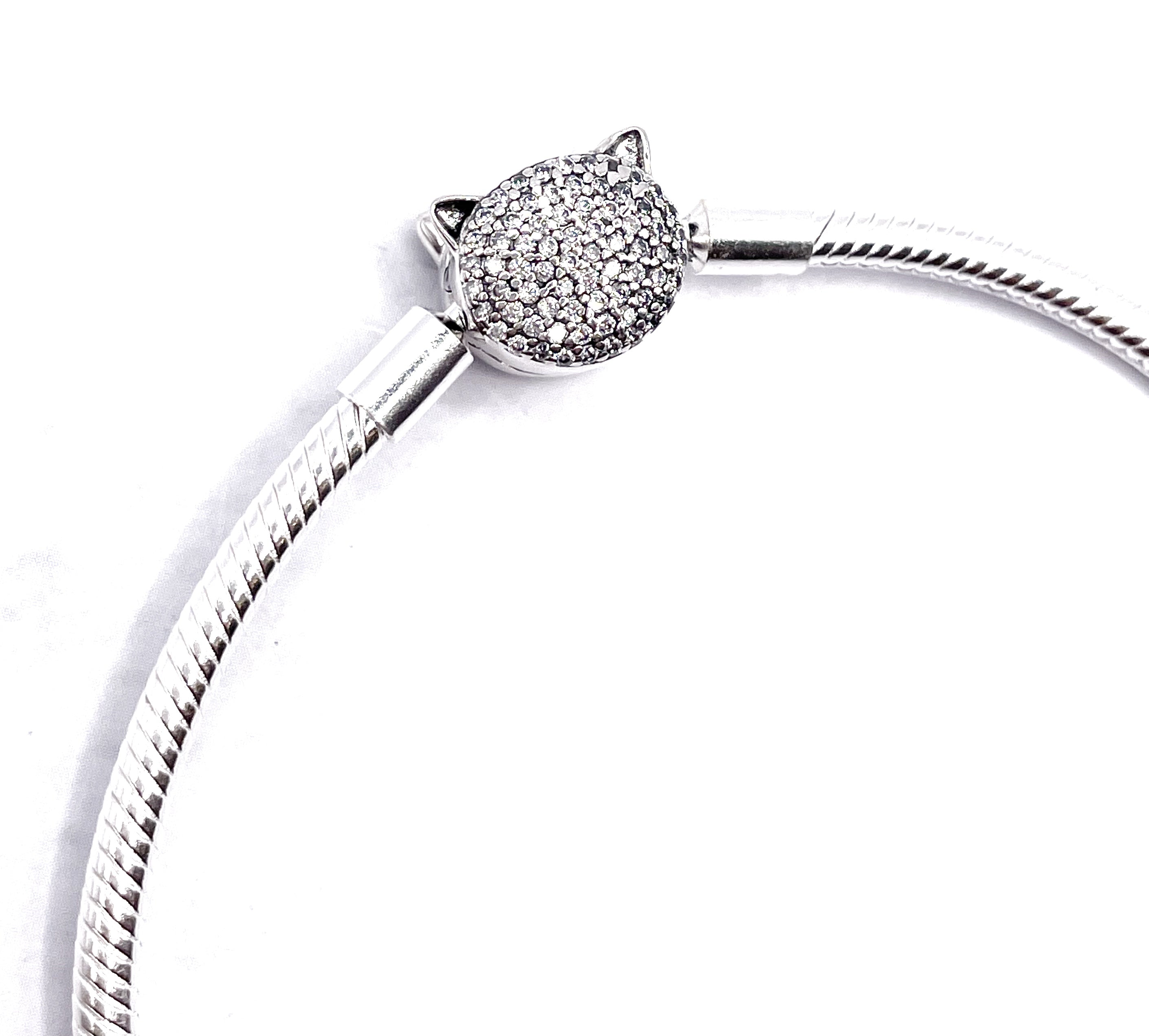 Pulsera flexible broche cabeza de gatito