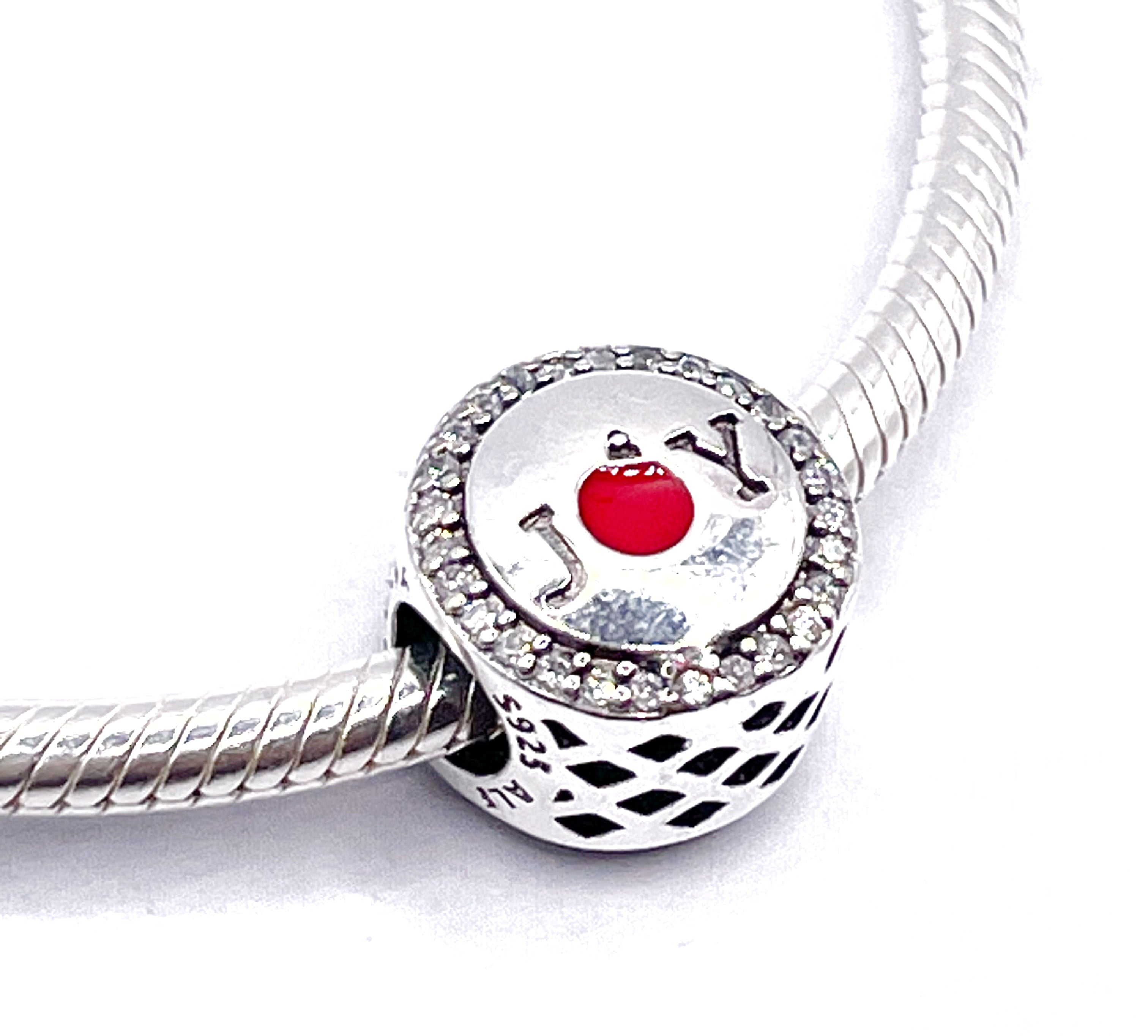 Charm Minnie Navidad borde de circonias “Alegría”