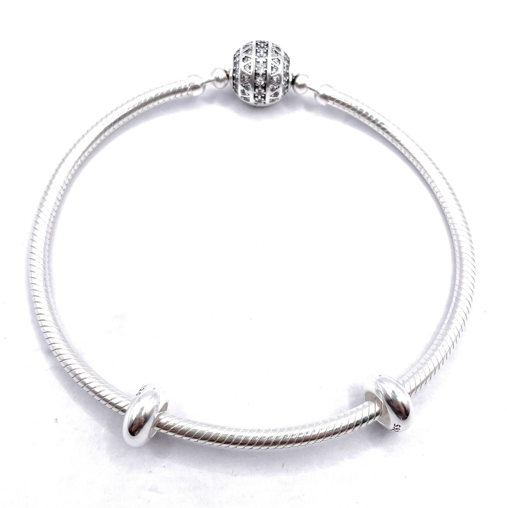 Charms Par de Fijadores lisos