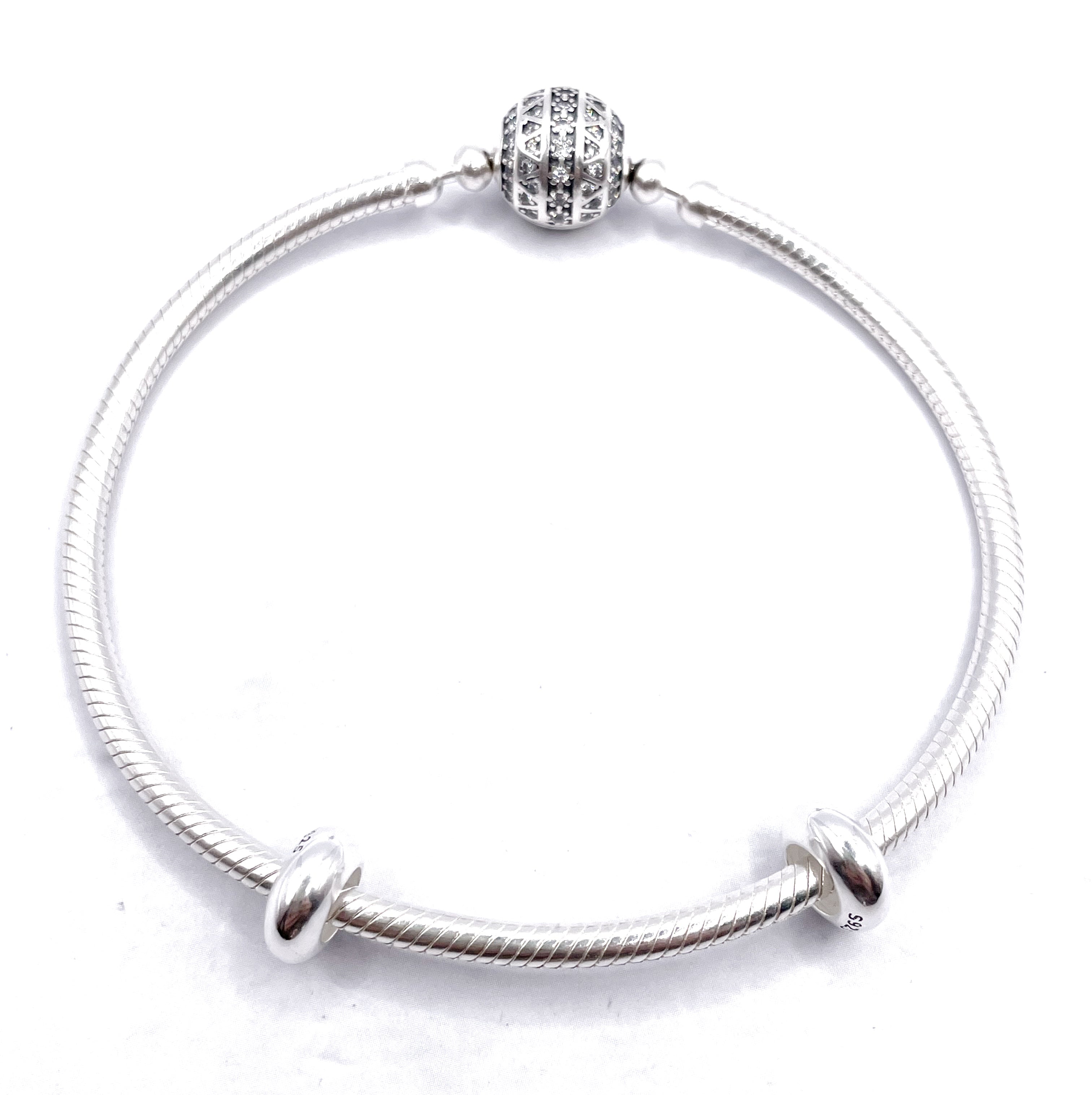 Charms Par de Fijadores lisos