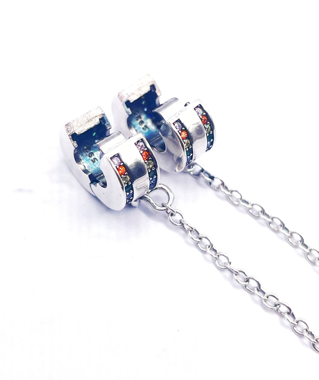 Cadena de seguridad circonias multicolores