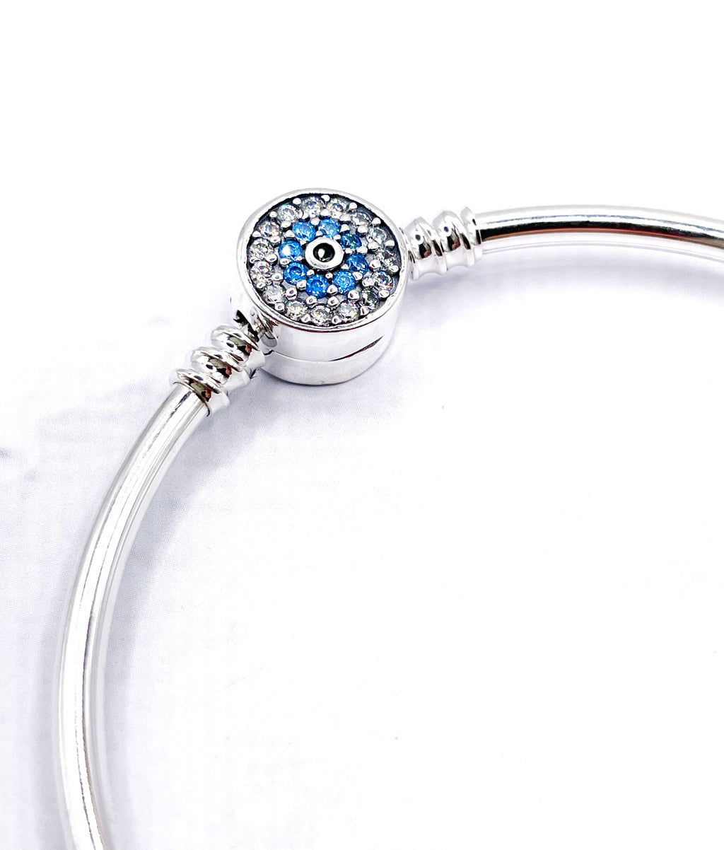 Pulsera rígida broche ojo turco believe in yourself