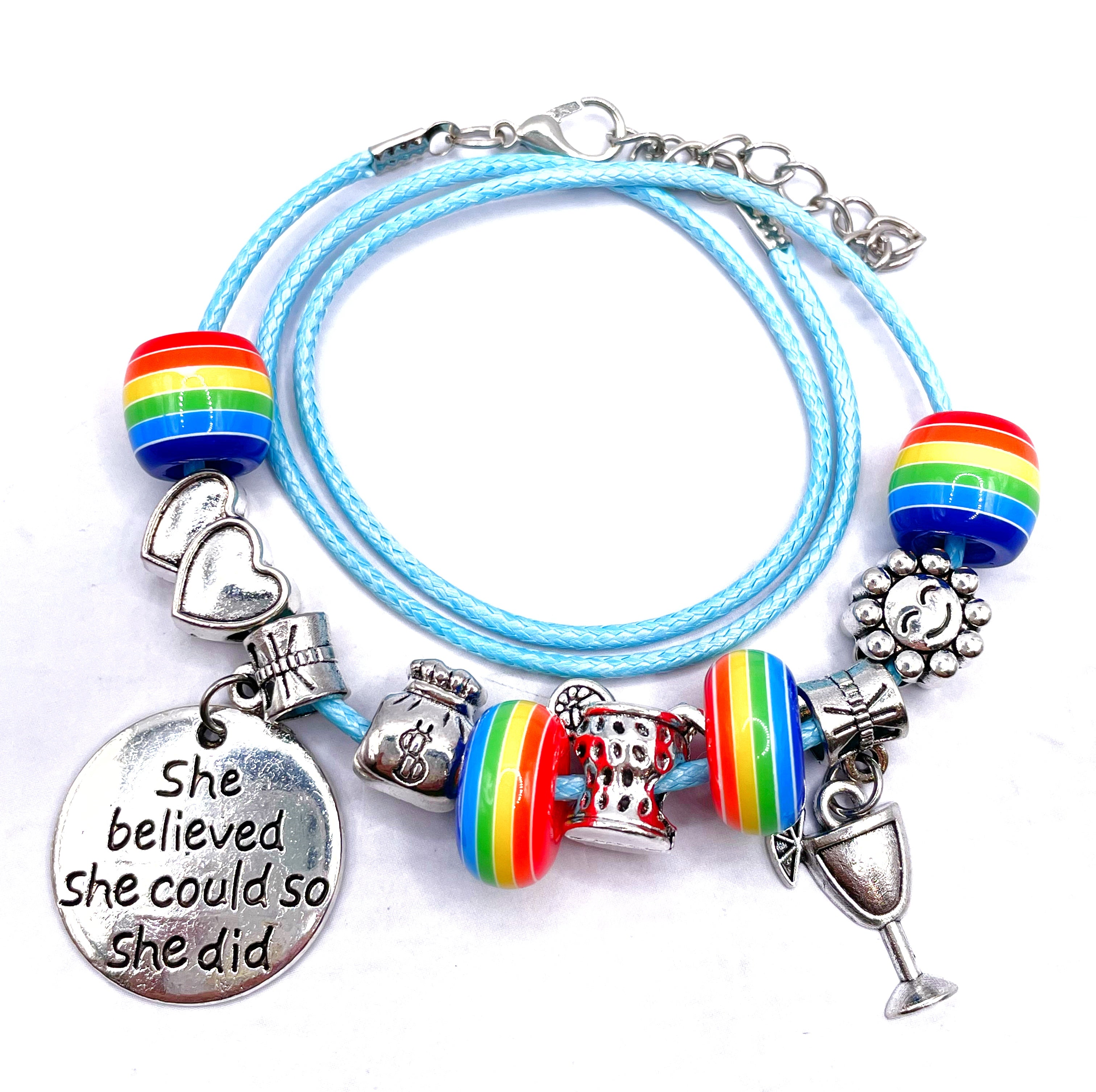 Pulsera niña lazo encerado ajustable