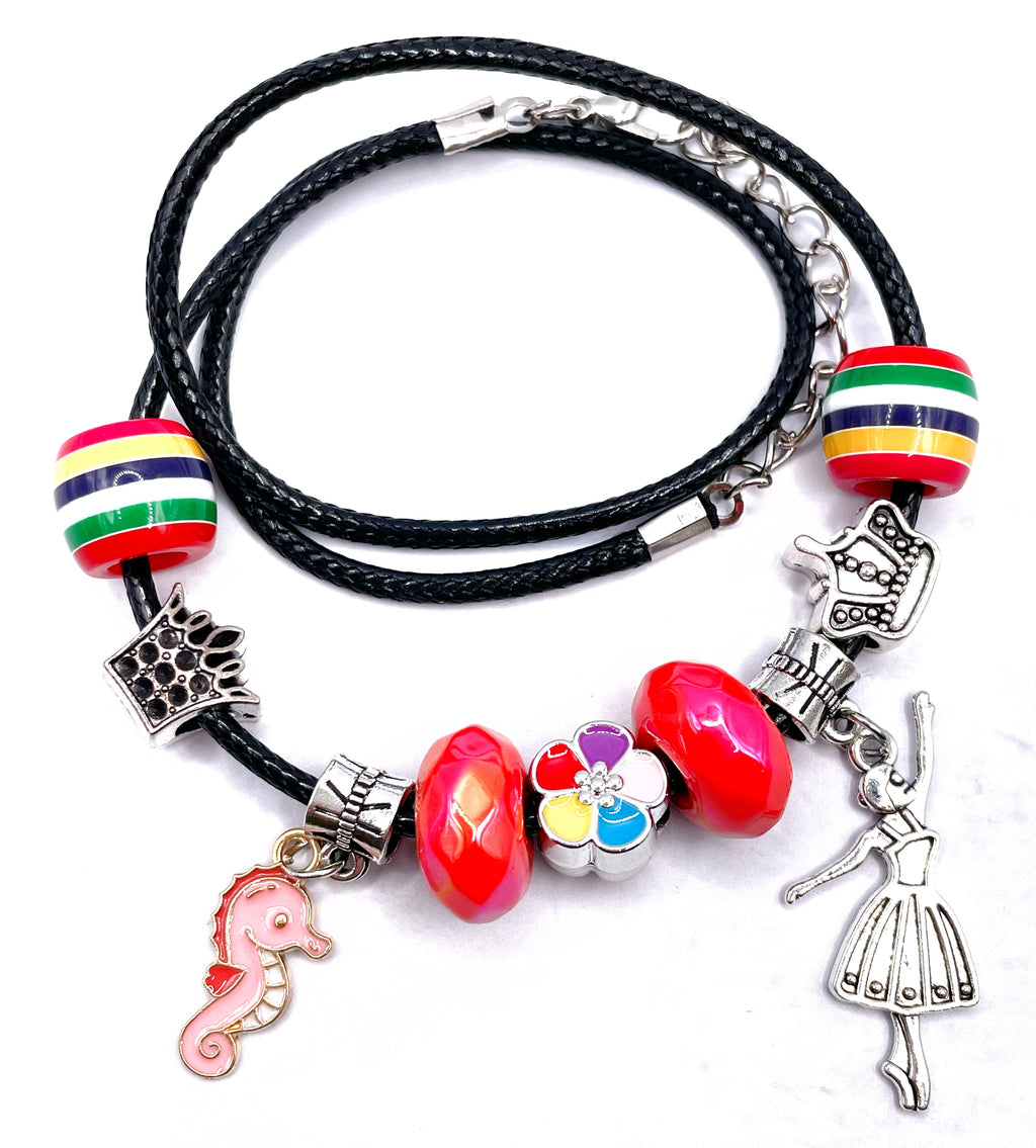 Pulsera niña lazo encerado ajustable