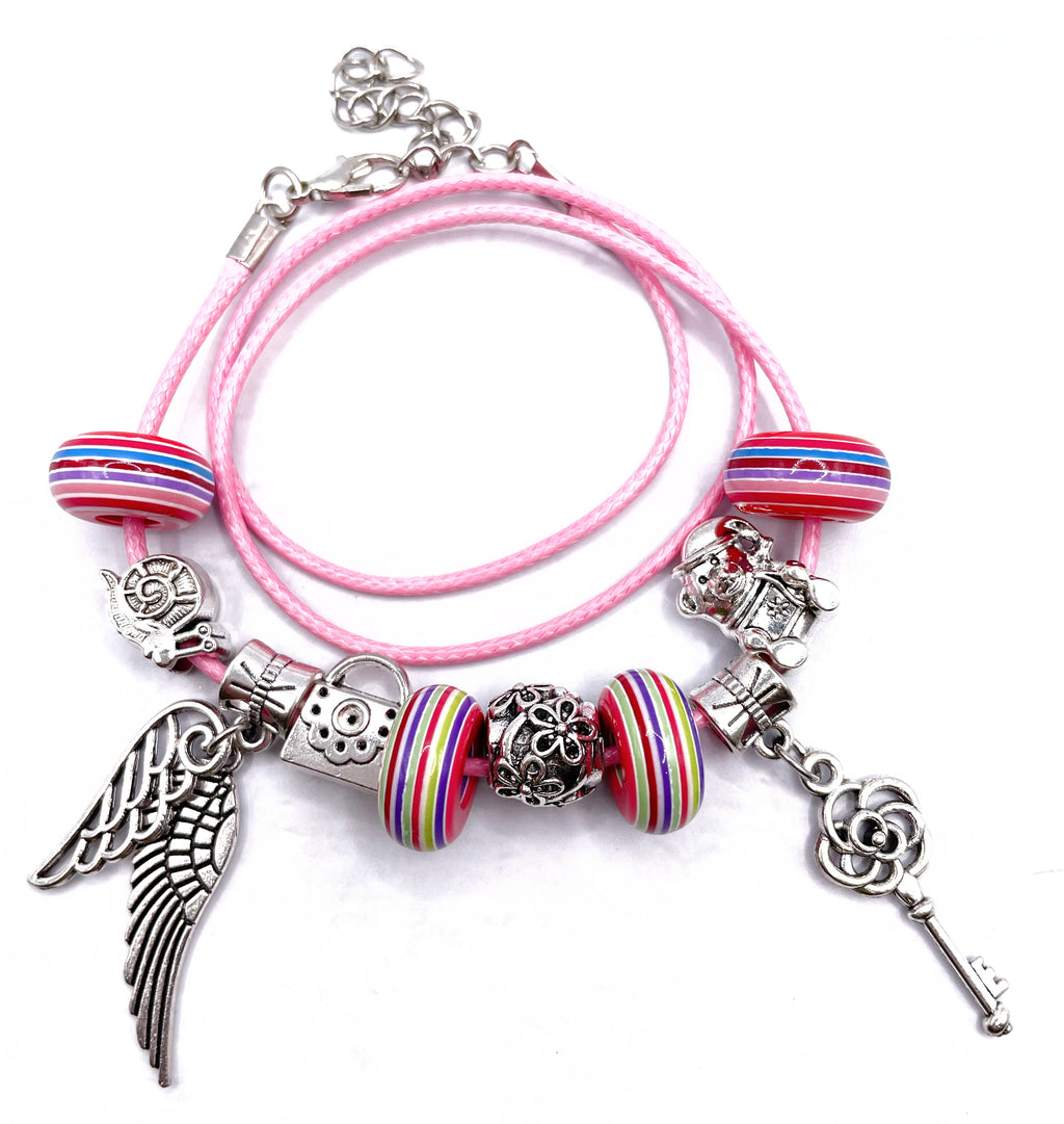 Pulsera niña lazo encerado ajustable