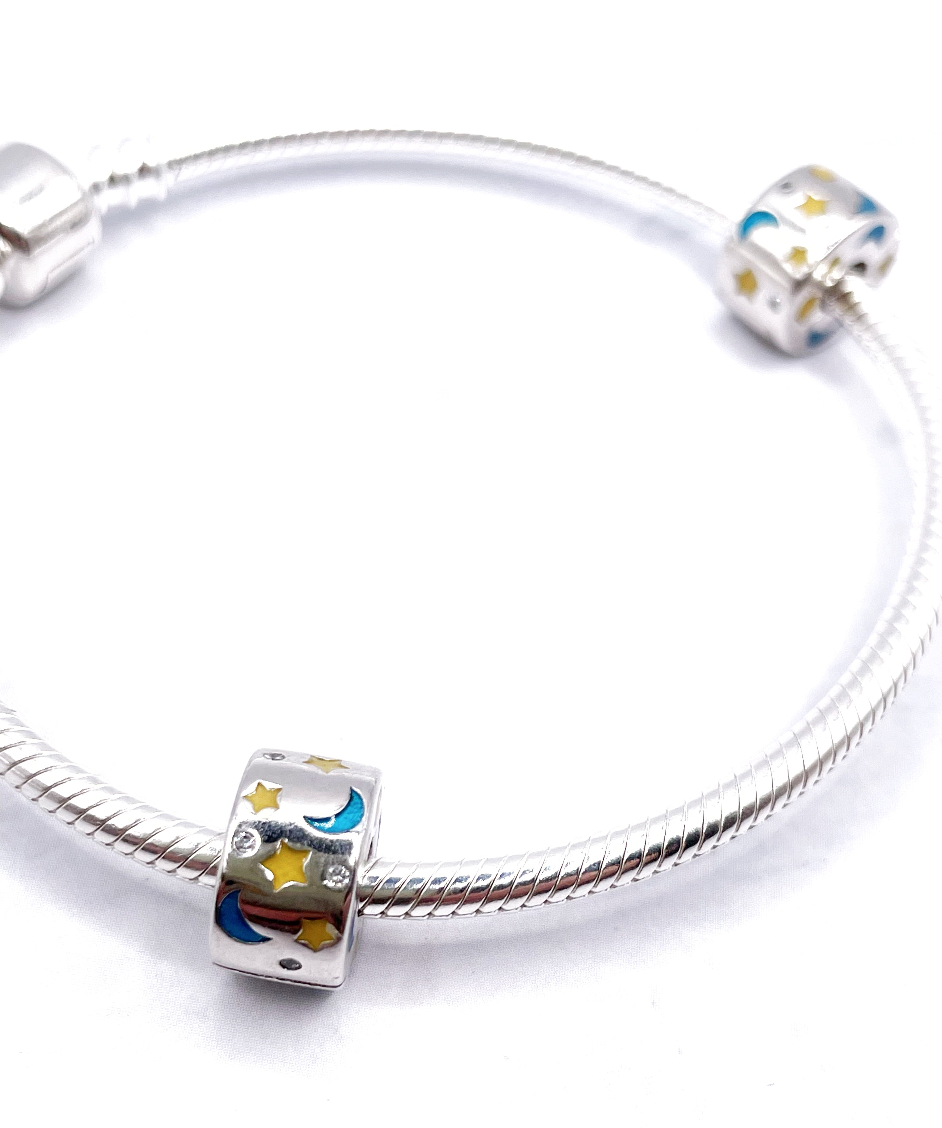 Charms Par de Fijadores clip de lunas y estrellas luminiscentes