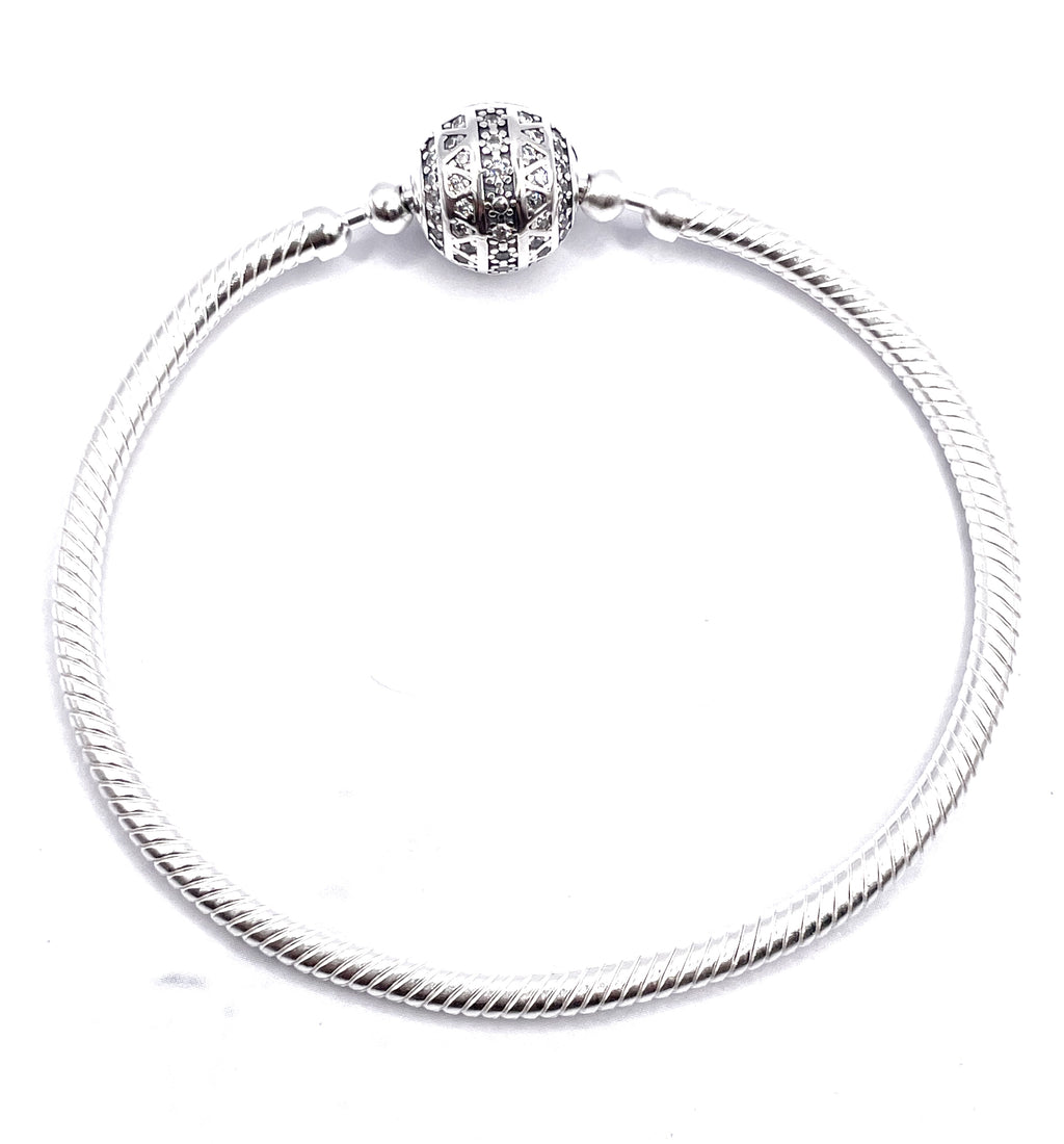 Pulsera flexible broche bolita líneas tribales