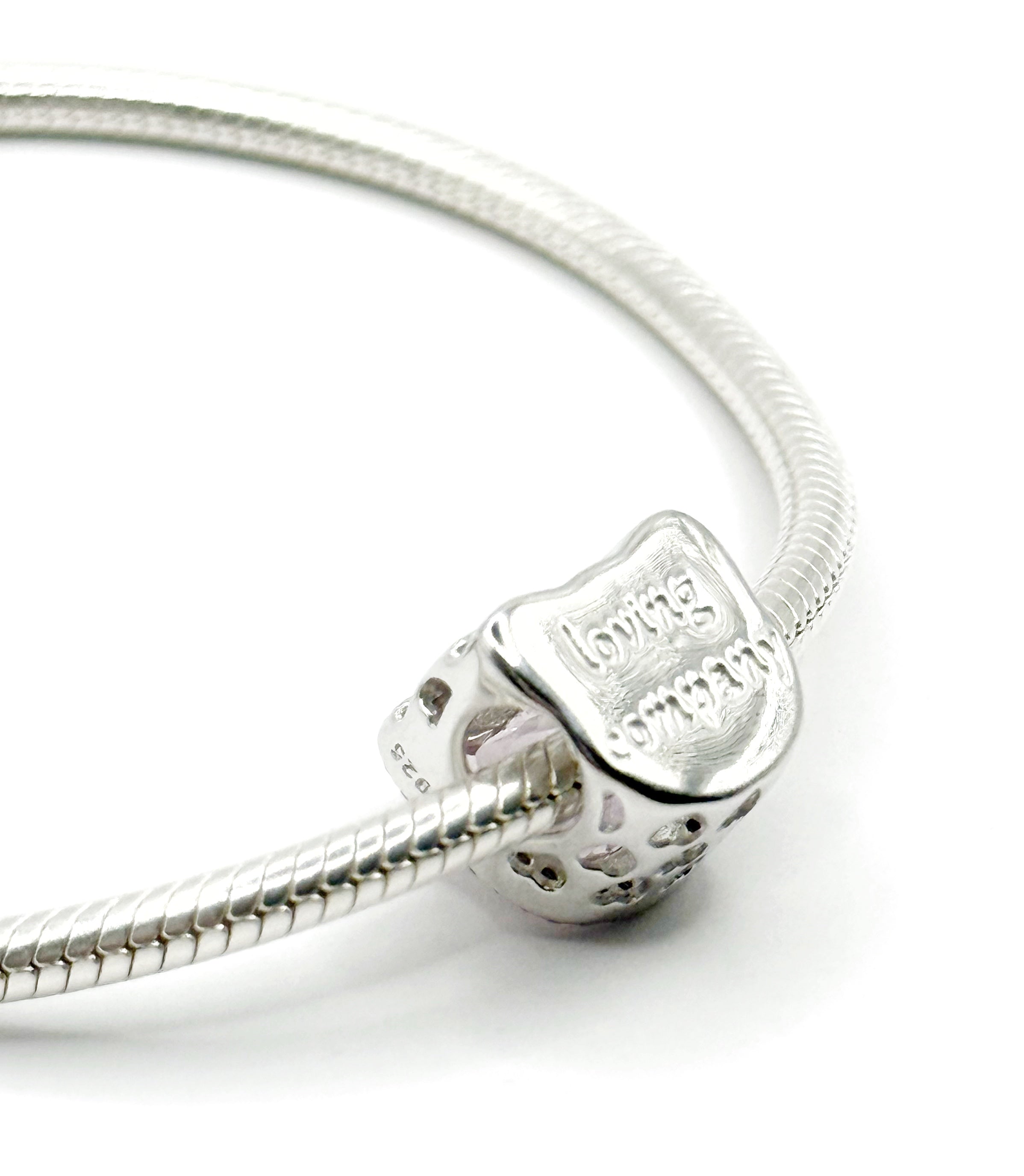 Charm Gatito rosa de circonias