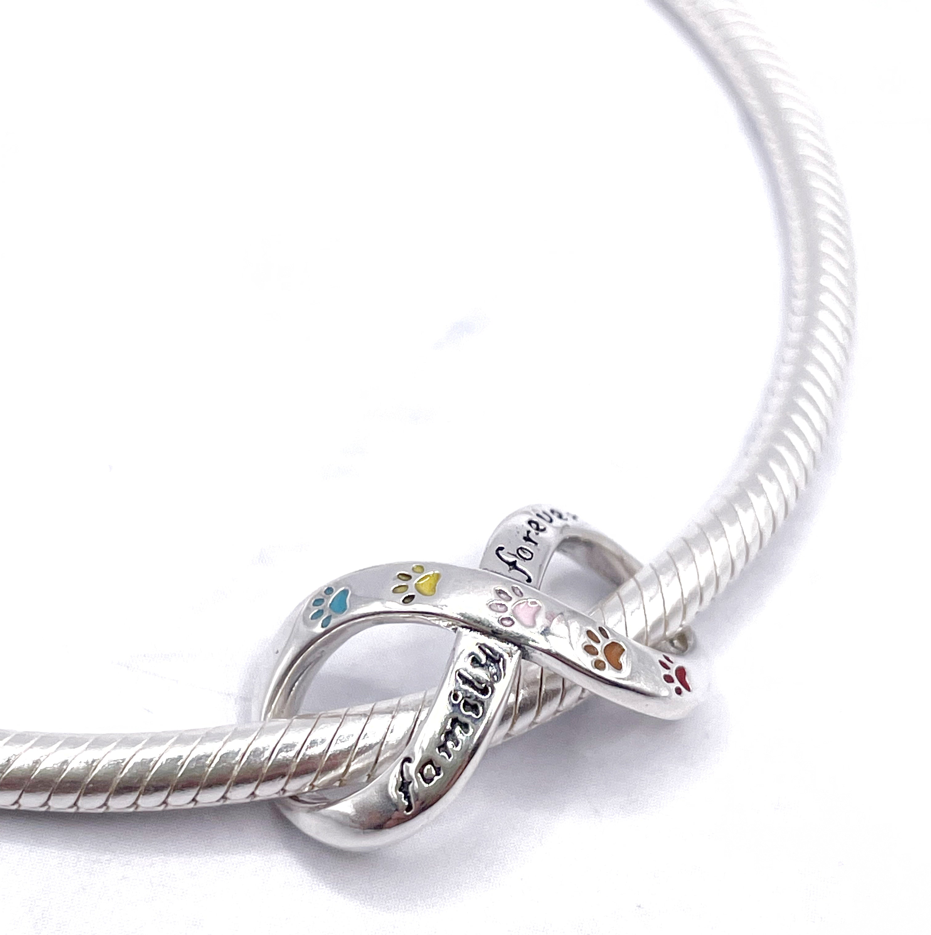 Charm Infinito huellitas Family Forever