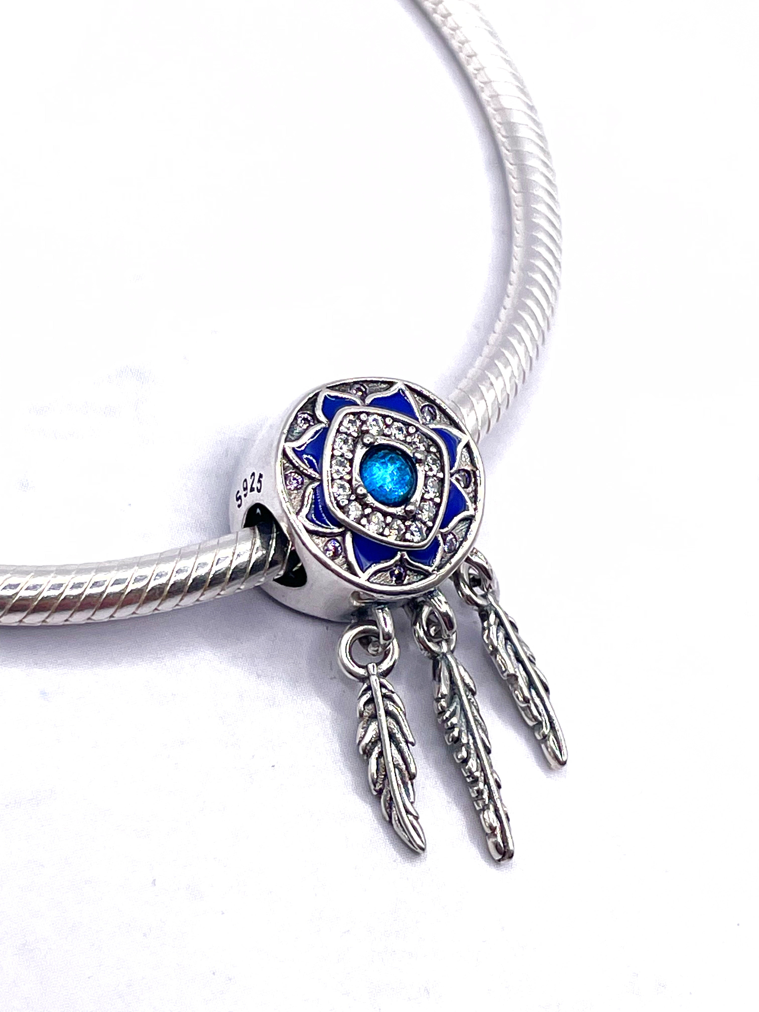 Charm Atrapasueños flor azul