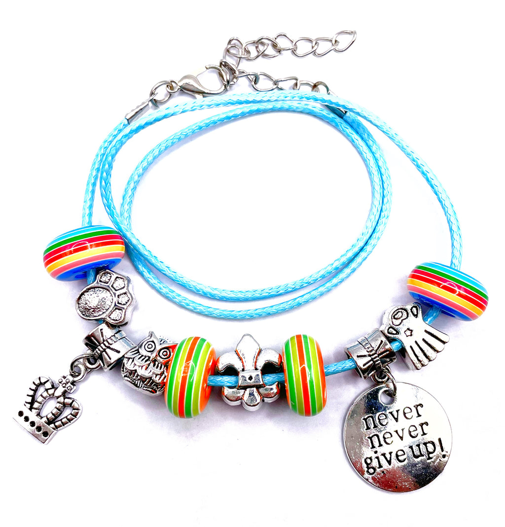 Pulsera niña lazo encerado ajustable