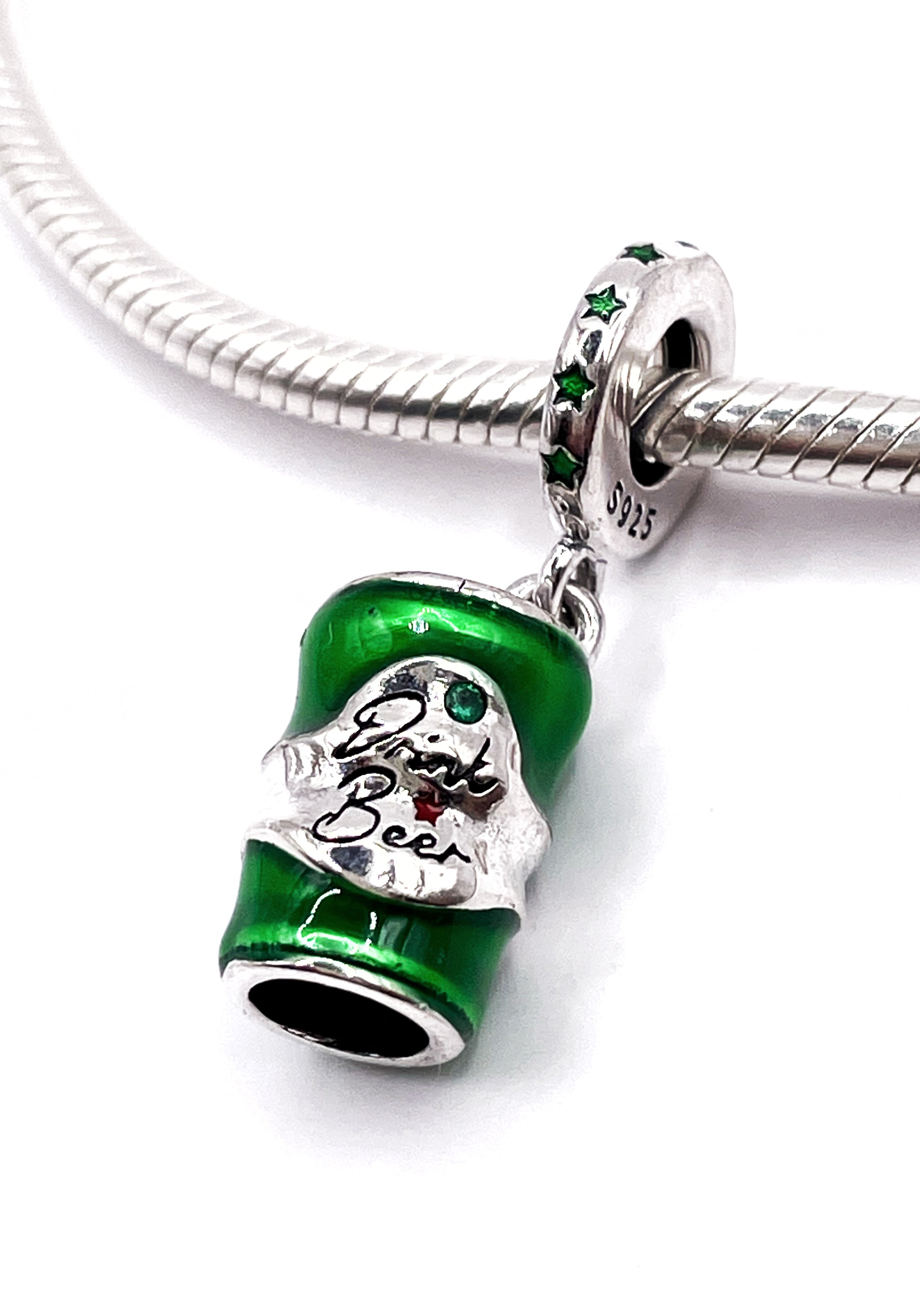 Charm Lata de cerveza verde