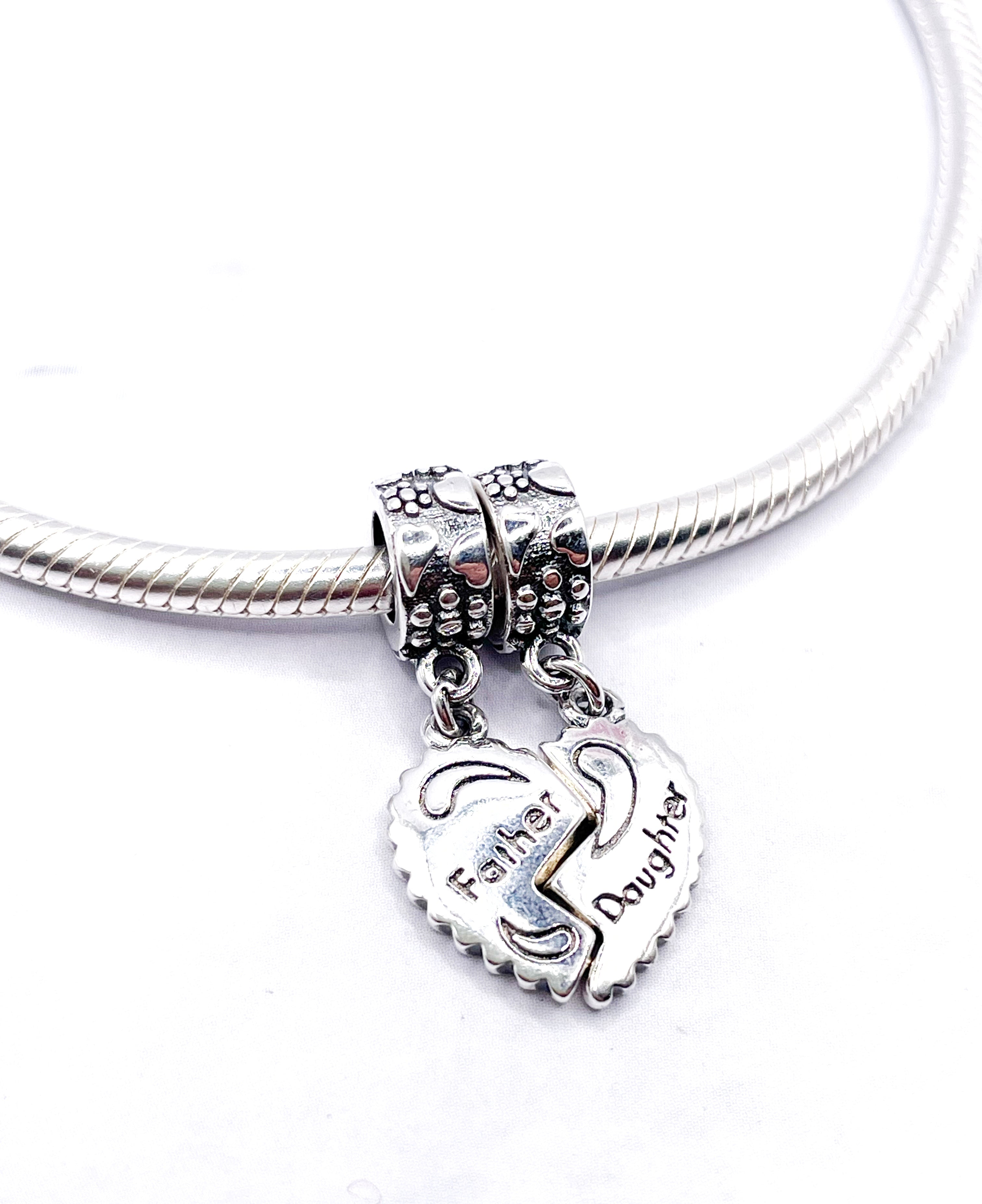 Charm Corazón divisible Padre e Hija