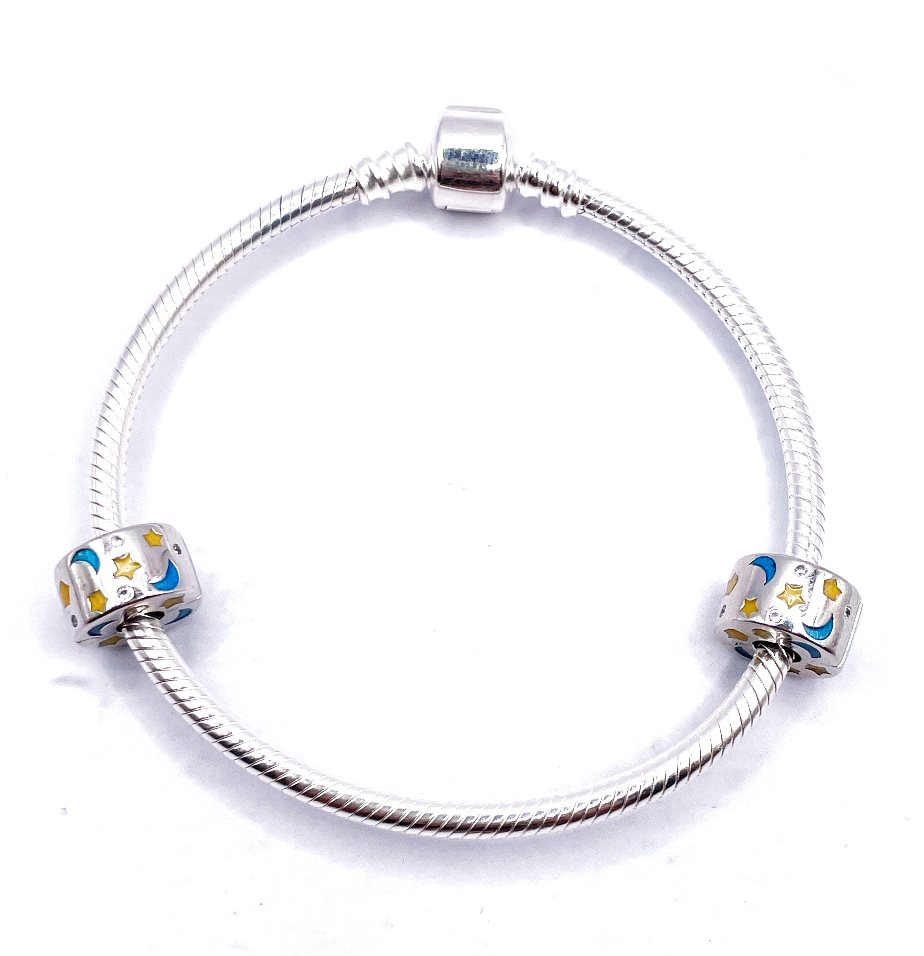 Charms Par de Fijadores clip de lunas y estrellas luminiscentes