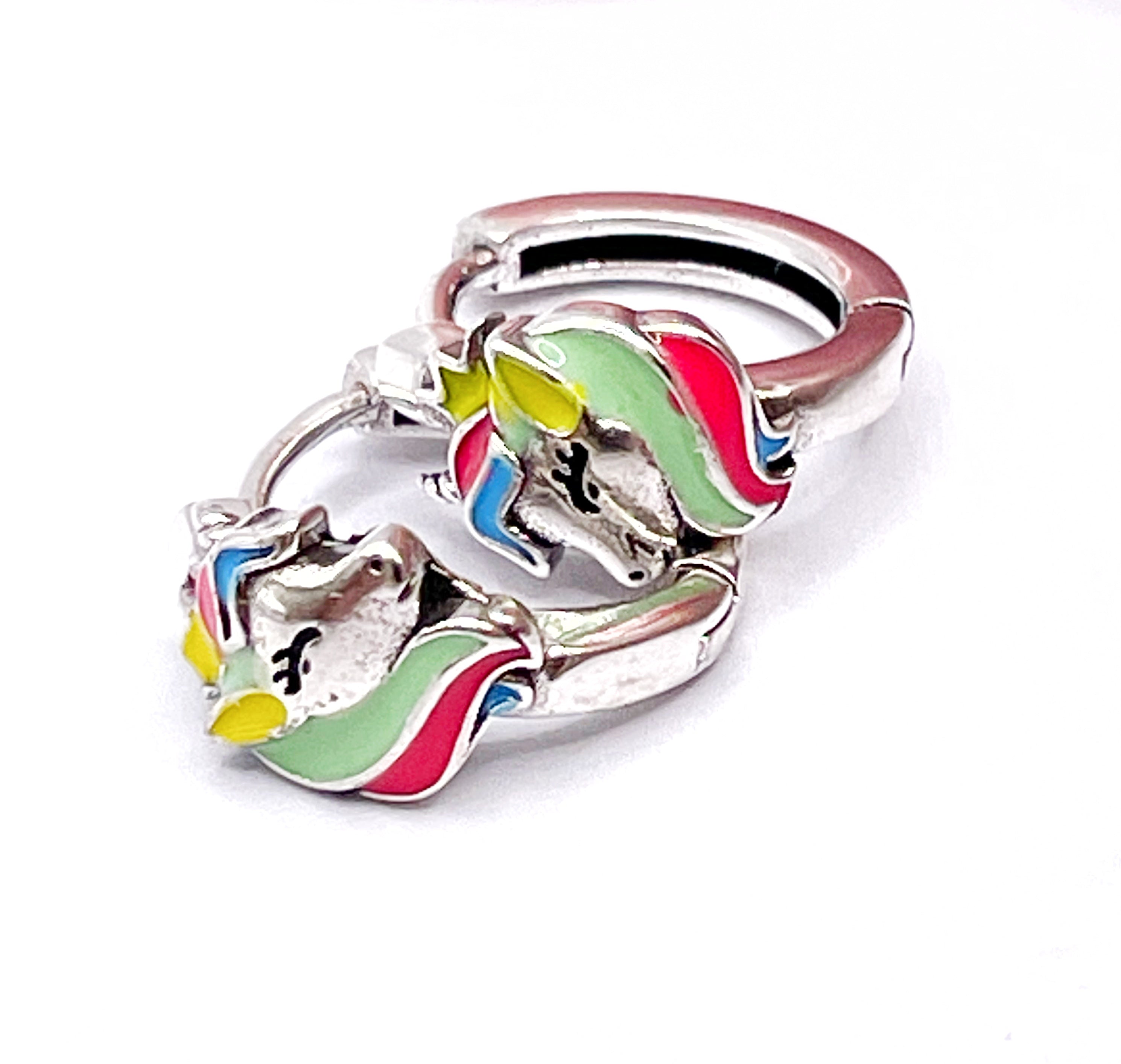 Aritos de Unicornio multicolor