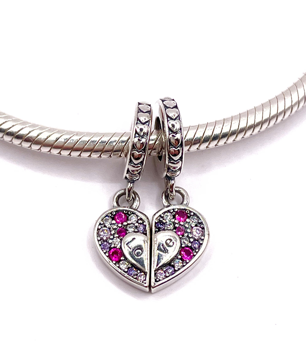 Charm Corazón “Amor” divisible madre e hija