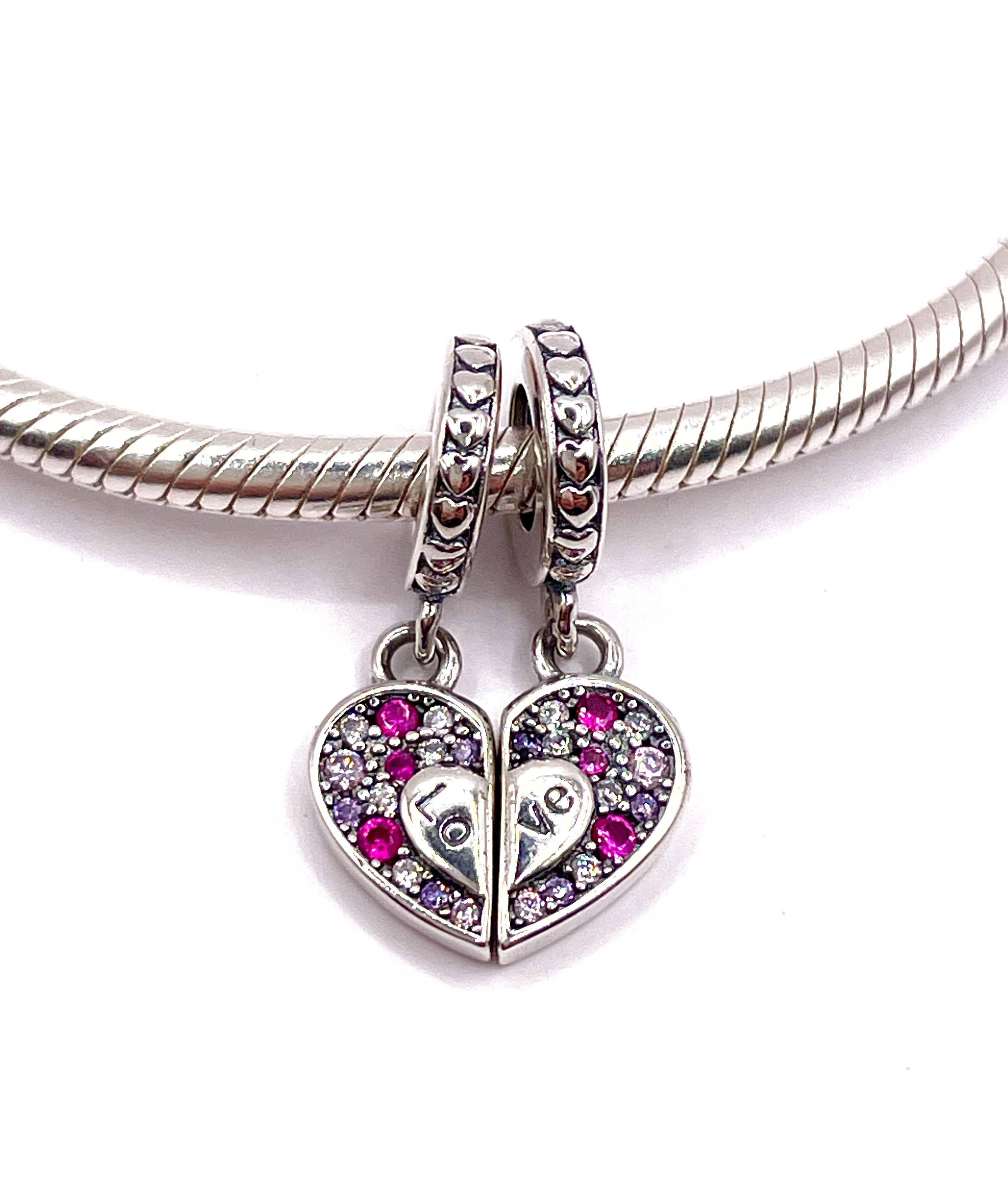 Charm Corazón “Amor” divisible madre e hija