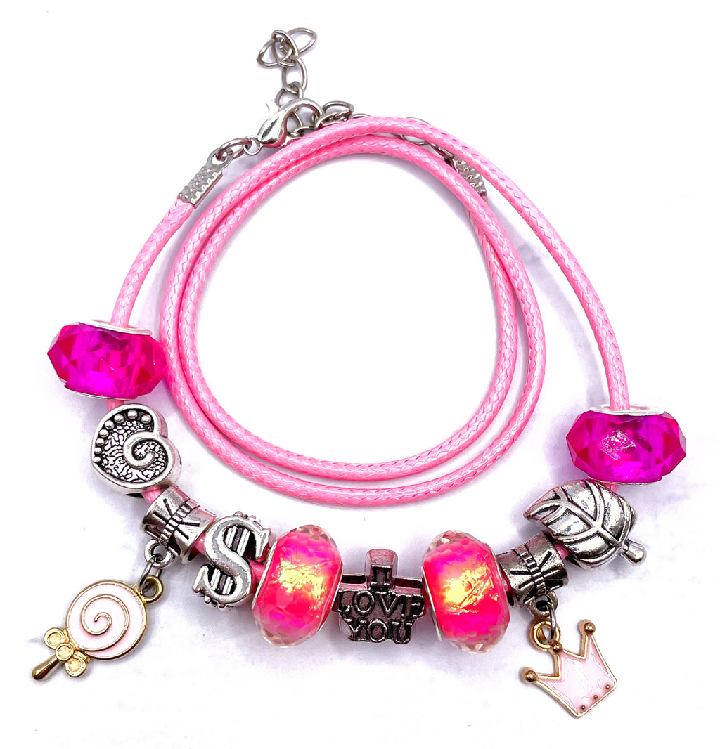 Pulsera niña lazo encerado ajustable