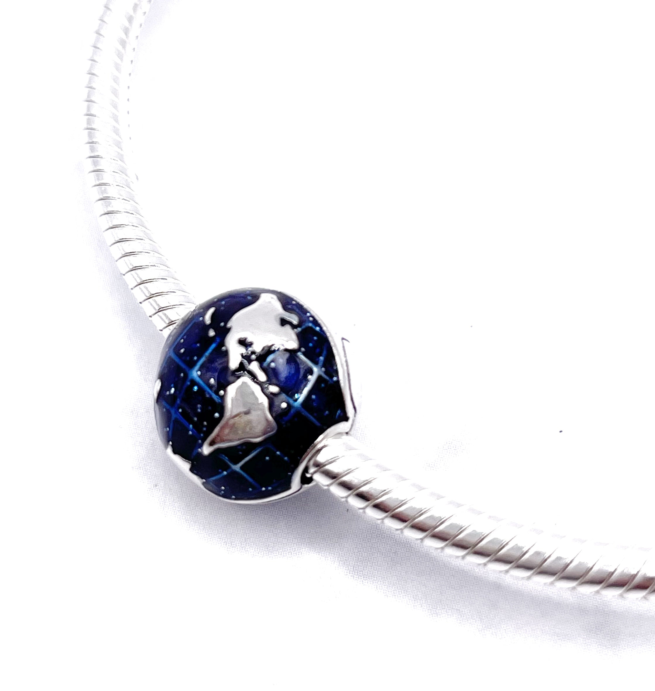 Charms Par de Fijadores clip Mapamundi