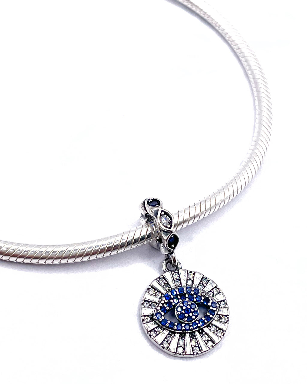 Charm Medalla ojo turco con circonias