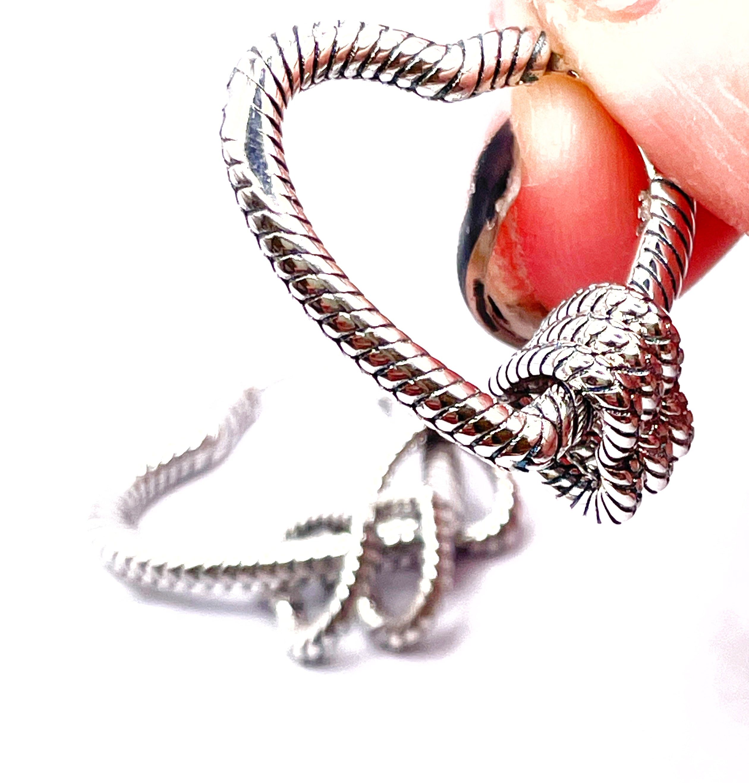 Aros Corazón serpiente con 3 corazones