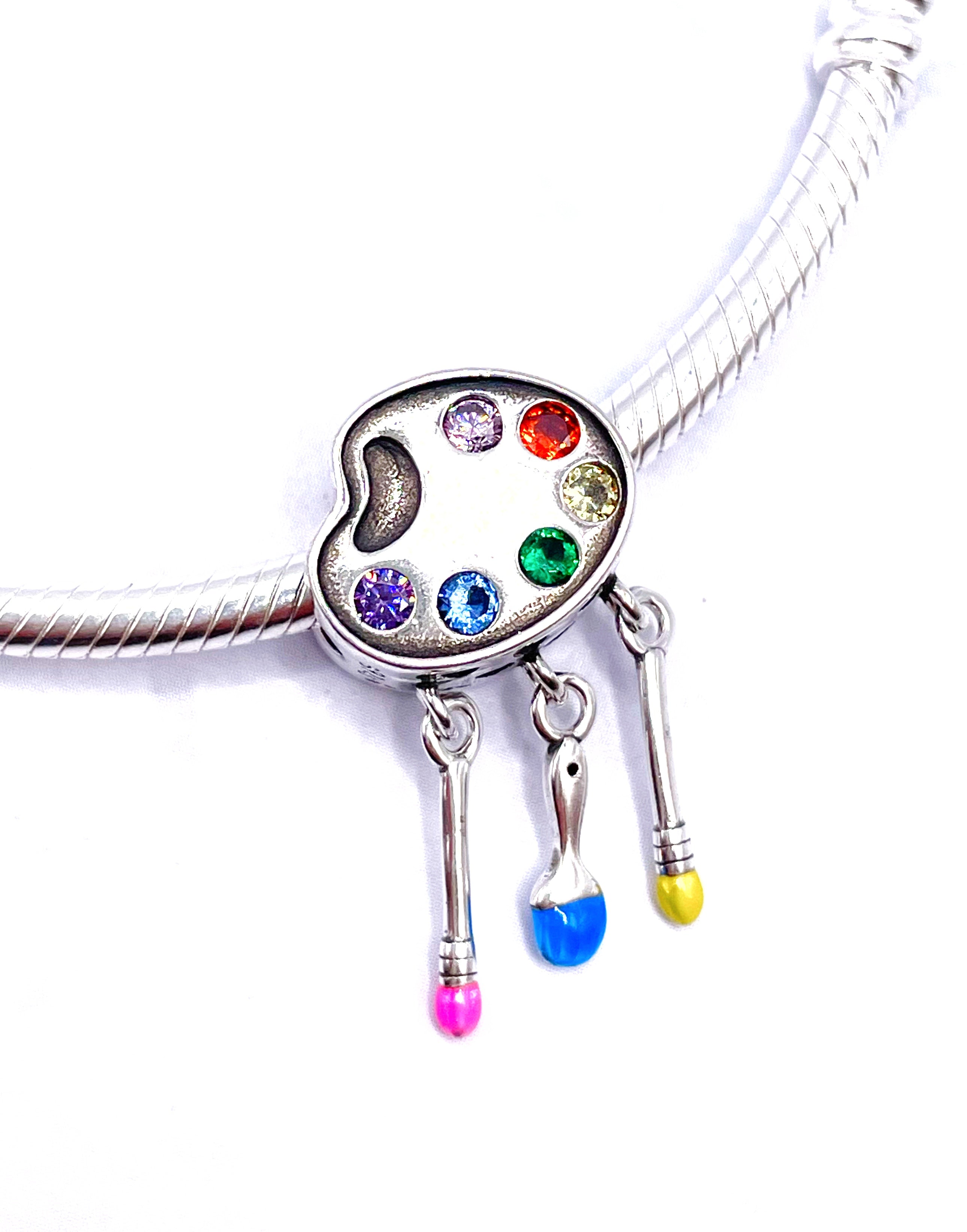 Charm Paleta de pintor y pinceles