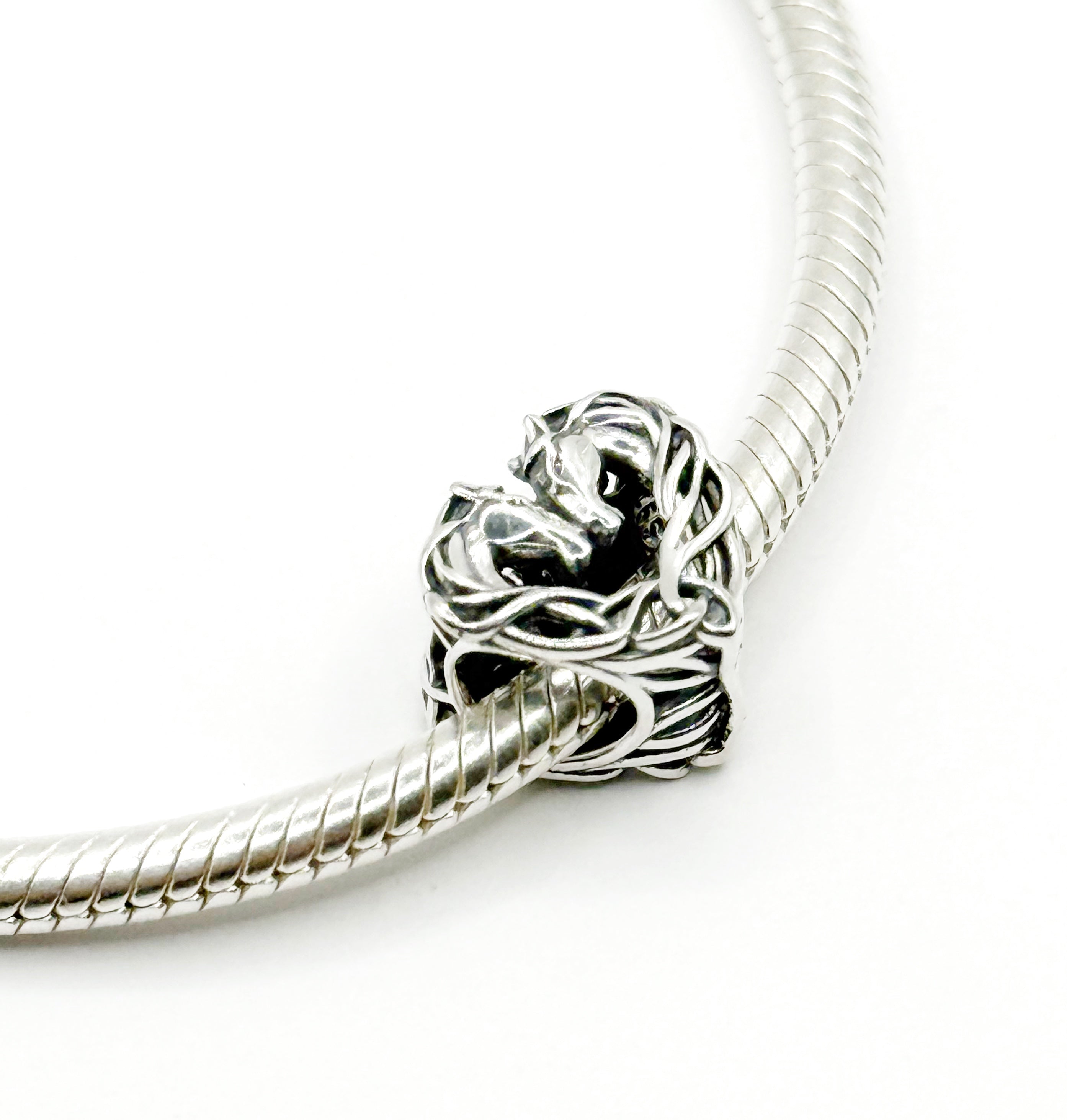 Charm Corazón dos caballos entrelazados